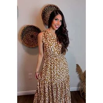 PRETTYGARDEN One Shoulder Floral Maxi Dress for Summer