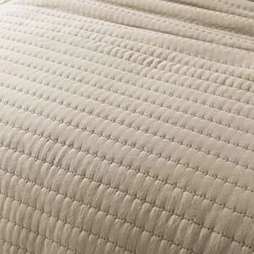 ROARINGWILD Beige Cream Tan King Size Quilt Bedding Sets with Pillow Shams, Lightweight Soft Bedspread Coverlet, Quilted Blanket Thin Comforter Bed Cover for All Season, 3 Pieces, 104x90 inches