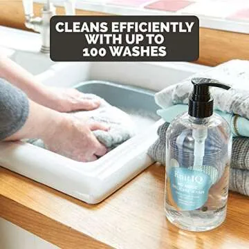 KnitIQ No Rinse Delicate Wash Liquid Detergent, 16.9 fl. oz - Natural Wool Wash with Lanolin for Delicates and Knit Wool Fabric, Lavender Citrus Fragrance, 100 Washes