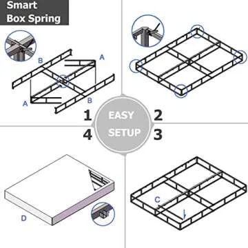 Aardhen 9 Inch High Profile King Box Spring Strong Metal Frame Mattress Foundation, Quiet Noise-Free,Easy Assembly, 3000lbs Max Weight Capacity