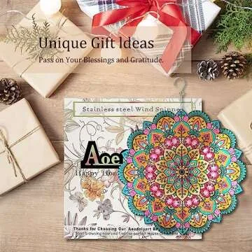 Aoedelyart 3D Stainless Steel Wind Spinner - Outdoor Gift Decoration