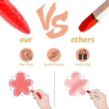 JUPITEARTH 12 Rocket Crayons for Toddlers - Non Toxic & Washable