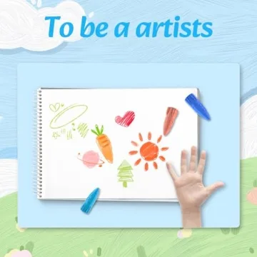 JUPITEARTH 12 Rocket Crayons for Toddlers - Non Toxic & Washable