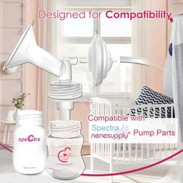 Nenesupply 24mm Flange Pump Parts Compatible w Spectra S2 S1 Breast Pumps Replacement Kit for Spectra Pump Parts S2 Parts S2 Accessories Inc Flange Duckbill Valve Backflow Protector