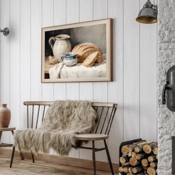 Framed Vintage Wall Art for Rustic Kitchen Decor