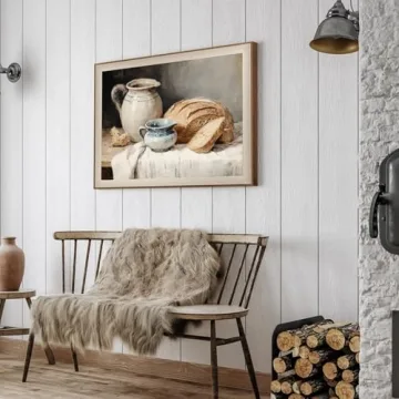 Framed Vintage Wall Art for Rustic Kitchen Decor