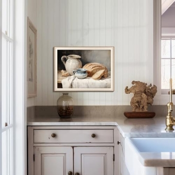 Framed Vintage Wall Art for Rustic Kitchen Decor