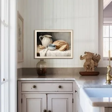 Framed Vintage Wall Art for Rustic Kitchen Decor