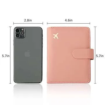 Melsbrinna Rfid Passport Holder for Travel women/Men, Cute Passport Wallet Rfid Blocking Card Slots, Rfid Passport Cover/CaseTravel Wallet, Passport Book Holder (1, Pink)