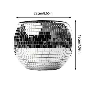 Disco Ball Ice Bucket,Trendy Retro Ice Storage | Disco Wine Bucket Beer Bucket for Cocktail Bar Chilling Drink, Home Indoor Outdoor Parties Supplies Proidl