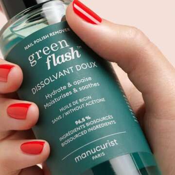 MANUCURIST • Green Flash Nail Polish Remover • Green Flash and Regular Nail Polish Remover • E...