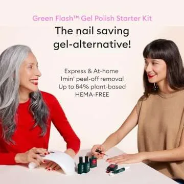 MANUCURIST • Green Flash Nail Polish Remover • Green Flash and Regular Nail Polish Remover • Effective Plant-Based • Acetone-Free Gel Nail Polish Remover • 3.38 fl oz