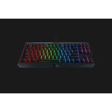 Razer BlackWidow TE Chroma v2 TKL Tenkeyless Mechanical Gaming Keyboard: Orange Key Switches, Tactile & Silent, Chroma RGB Lighting, Magnetic Wrist Rest, Programmable Macros, Classic Black