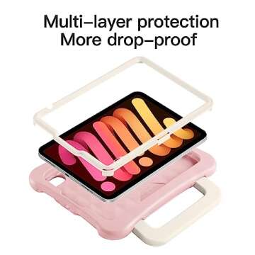 LeiJue Kids Case for iPad Mini 7 / 6 – Durable, Lightweight, Child-Friendly Cover