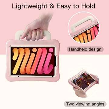 Top LeiJue Kids Case for iPad Mini 6/7 - Durable & Fun