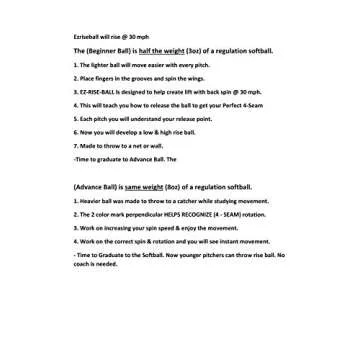 EZRISEBALL Fast-Pitch Softball Training Aid