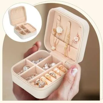 Colingmill 8 Pcs Travel Jewelry Case Bridesmaid Proposal Gifts Boxes I Can't Say I Do Without You Jewelry Organizer Mini Portable Earring Organizer for Women Bridesmaids Wedding Gifts(White)