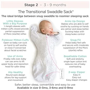Arms Up Transitional Swaddle Sack for Babies 3-6 Months