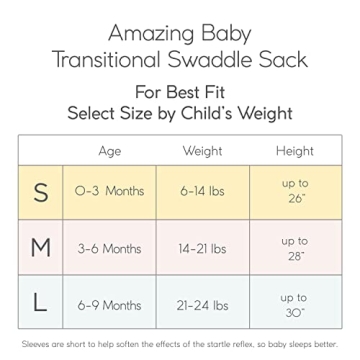 Arms Up Transitional Swaddle Sack for Babies 3-6 Months
