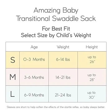 Arms Up Transitional Swaddle Sack for Babies 3-6 Months