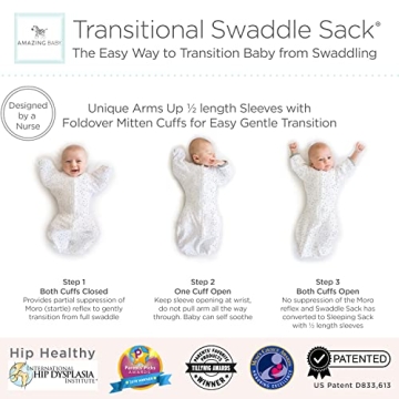 Arms Up Transitional Swaddle Sack for Babies 3-6 Months