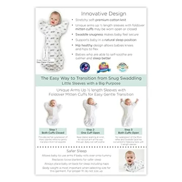Arms Up Transitional Swaddle Sack for Babies 3-6 Months