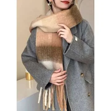 Wander Agio Winter Women Warm Scarf Long Shawl Large Scarves Cold Weather Thick Blanket Scarfs Color...