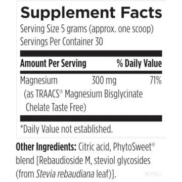 Magnesium Glycinate Powder - 300mg Chelated Magnesium Supplement