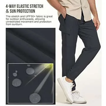 VAYAGER Men's Lightweight Quick Dry Hiking Joggers