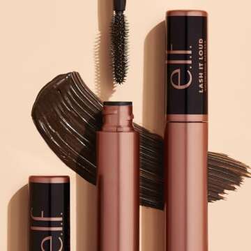 e.l.f. Lash It Loud Mascara, Volumizing Formula for Mega Volume Lashes, Creates Fuller & Bolder Eyelashes, Intensely Pigmented, Deep Brown, 1.1 Oz