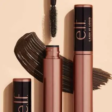e.l.f. Lash It Loud Mascara, Volumizing Formula for Mega Volume Lashes, Creates Fuller & Bolder Eyelashes, Intensely Pigmented, Deep Brown, 1.1 Oz