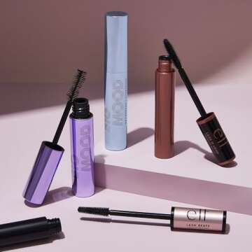 e.l.f. Lash It Loud Mascara, Volumizing Formula for Mega Volume Lashes, Creates Fuller & Bolder Eyelashes, Intensely Pigmented, Deep Brown, 1.1 Oz