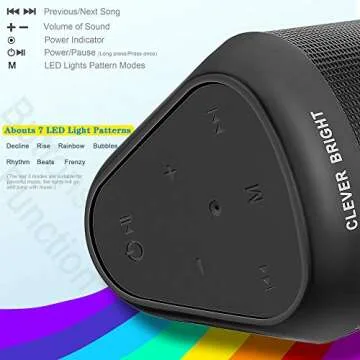CLEVER BRIGHT Wireless Bluetooth Speaker with LED Lights