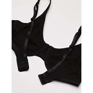 Fruit of the Loom Women's Unlined Underwire Bra-Cotton & Spandex Blend for Natural Shape and Flexibility, Black HUE/Sand/White 86CK, 38D