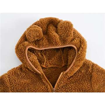 Cute Toddler Fleece Hoody Jacket with Teddy Ears