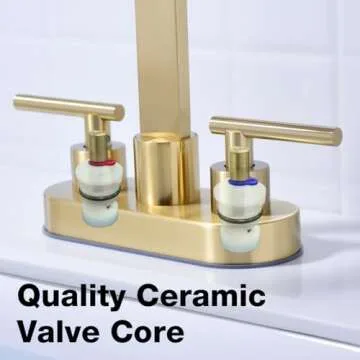 TRUSTMI Gold Bathroom Faucet with 360° Swivel Spout