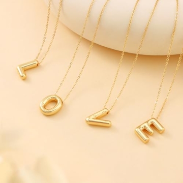Elegant Bubble Letter and Initial Necklaces for Women