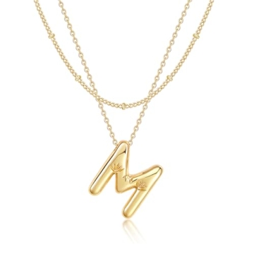 Elegant Bubble Letter and Initial Necklaces for Women