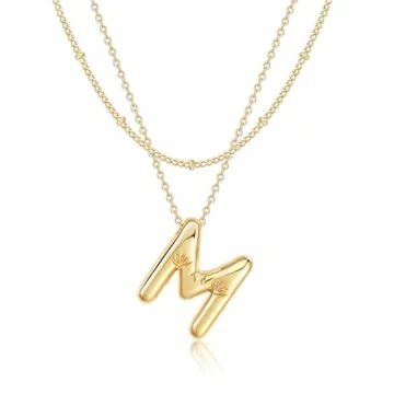 Elegant Bubble Letter and Initial Necklaces for Women