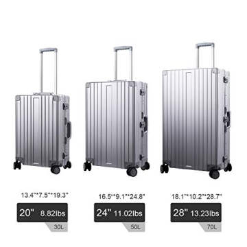 TRAVELKING Aluminum Zipperless Luggage - Stylish & Durable
