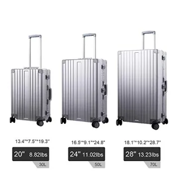 TRAVELKING Aluminum Zipperless Luggage - Stylish & Durable
