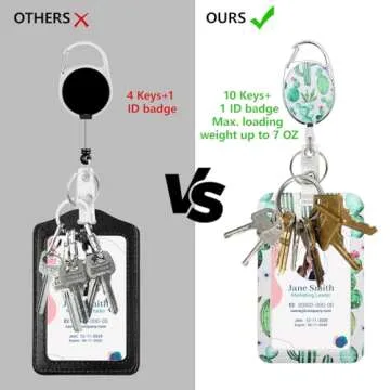 Cute Cactus Lanyards Detachable for Id Badges, Green Plants Retractable ID Badge Holder, Fashionable Badge Reel Heavy Duty with 360 Degrees Rotate Carabiner Clip, Nurse Teacher Office Gifts