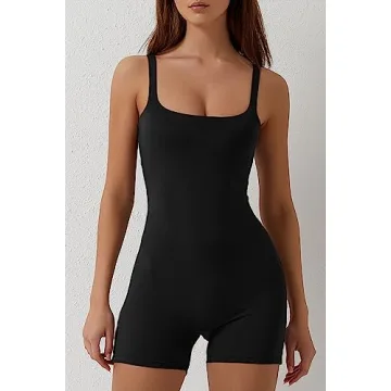 Buy QINSEN Women's Stylish Square Neck One-Piece Romper