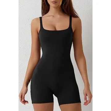 Buy QINSEN Women's Stylish Square Neck One-Piece Romper