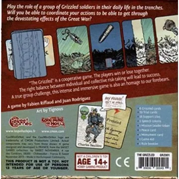 Engaging Cooperative Card Game | The Grizzled - WWI Theme