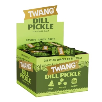 Twangerz Snack Topping, Pickle, 1 Gram Packets (Pack of 200)