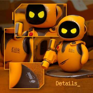 ENERGIZE LAB Eilik DQ - Touch Interactive Toys, Cute Robot Pets with Abundant Emotions. Idle Animati...