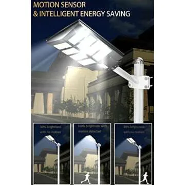 Gefolly SL-2800W Solar Street Lights Outdoor, 280000LM Commercial Parking Lot Light Dusk to Dawn 6500K Security Flood Lights Lamp with Motion Sensor for Garden, Basketball Courts