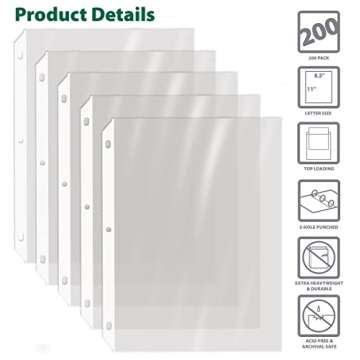 Gold Seal Diamond Clear Heavyweight Sheet Protectors, 200 Count