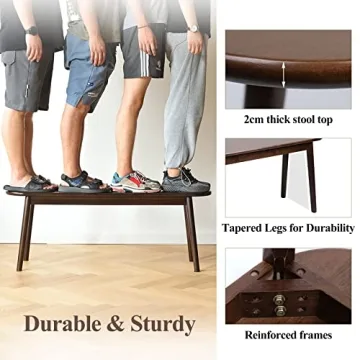 Cttasty Entryway Bench - Solid Wood Modern Design for Home